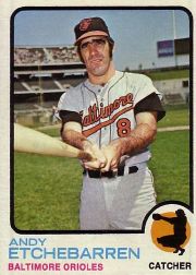 1973 Topps Baseball Cards      618     Andy Etchebarren